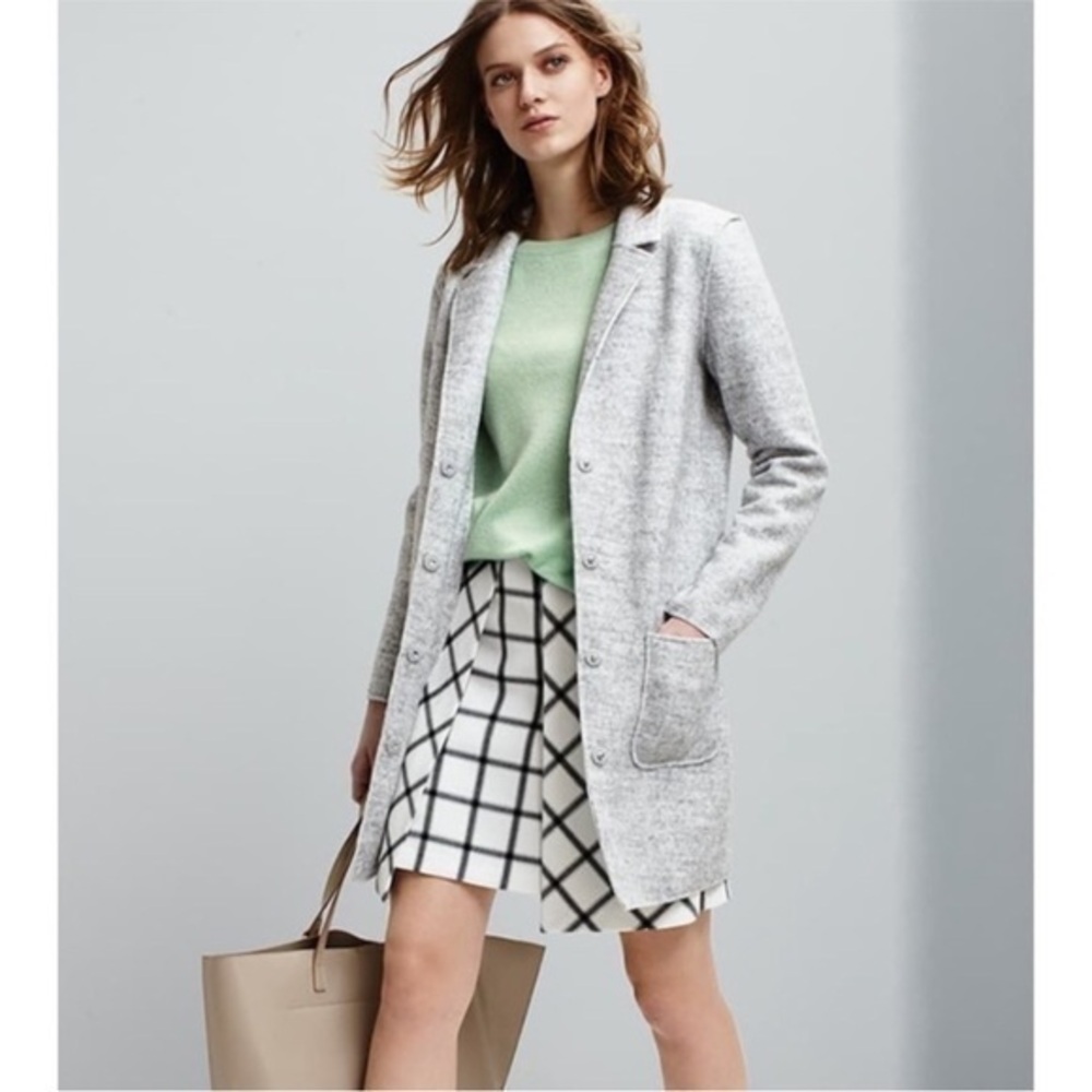 Halogen Wool Blend Long Blazer Jacket Topper Coat… - image 1